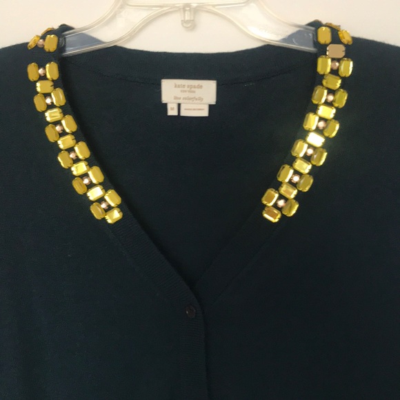 Kate Spade New York ♠️ bejeweled cardigan - Picture 4 of 9